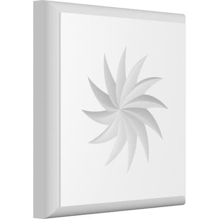Ekena Millwork Standard Sedgwick Spiral Rosette With Rounded Edge, 4"W x 4"H x 1/2"P ROSP040X040X050SDG14
